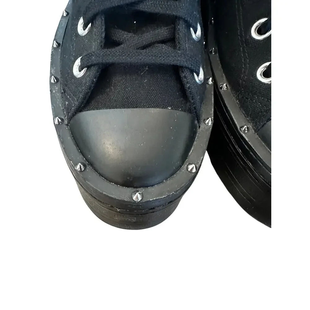 Converse Black Chuck Taylor All Star Stud Modern Lift Platform Women Sz 8.5